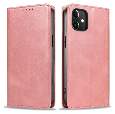 Produktbild von Handyhülle für Apple iPhone 12 / 12 Pro Kunstleder Flip Cover Hülle Klapphülle Case Kartenfach Farbe: Rosa