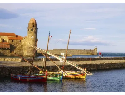 Image de Tableau sur toile Collioure 45x65 cm, Tableau mural moderne pour décoration intérieure