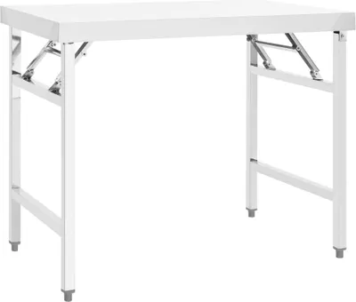 Obrázek produktu pro Kuchyňský skládací pracovní stůl 100 x 60 x 80 cm nerezová ocel