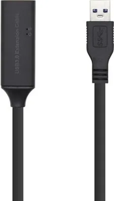 Produktbild von AISENS A105-0409, 15 m, USB A, USB A, USB 3.2 Gen 1 (3.1 Gen 1), 5 Gbit/s, Schwarz