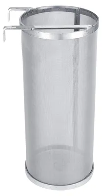 Obrázok produktu pre Filter na pivo, 300 mikrónov - Sitko na výrobu piva - Nerezová oceľ - Príslušenstvo na varenie piva - Kovový háčik - 15x35 cm - Vhodné pre domácich pivovarov - Sitko na pivo