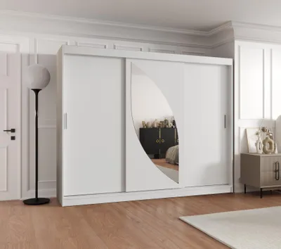 Produktbild von Kleiderschrank 250 cm SUDENA mit Schiebetüren – weiß