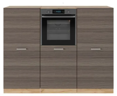 Produktbild von Küchenblock Vicco R-Line Edelgrau/Goldkraft Eiche 180 cm ohne Arbeitsplatte, Model 53708