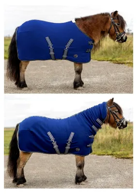 Produktbild von Fleecedecke Abschwitzdecke mit oder ohne Halsteil für Falabella Minishetty Shetty Gr. 65-95, Größe: 95, Farbe: mit Halsteil
