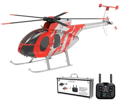 Produktbild von MD500 RC Helikopter - E220S 1:16 RTF - 2,4GHz 6-Kanal Fernsteuerung - GPS mit Optical Flow und TOF LiDAR - Dual bürstenlose Motoren - Reichweite über 350 m - Rot 1B