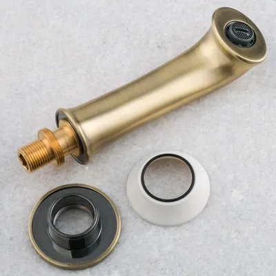 Produktbild von PaulGurkes Unterputz Wannenset Retro Keramikeinlage Antik Messing Zweigriffmischer