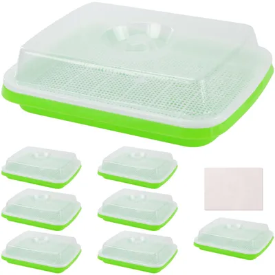 Image de Elzusha - Boîtes de rangement avec couvercle - 8 pièces - 33x26x9 cm