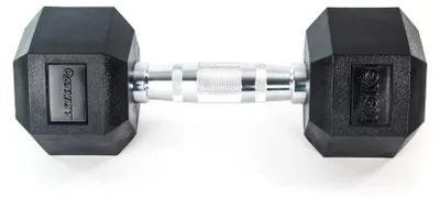 Image de Haltère hexagonale - Caoutchouc - 7,5 kg - Noir