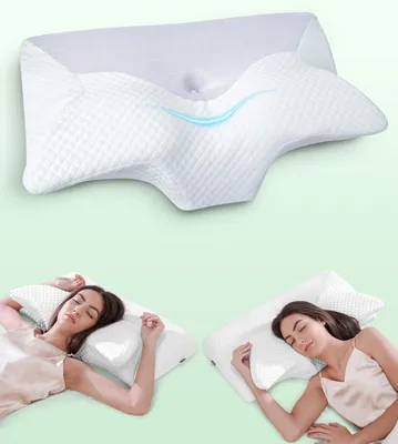 Produktbild von Memory Foam Kissen 70x40x8,5/14 cm, Gelschaum, ergonomisch, für Seitenschläfer