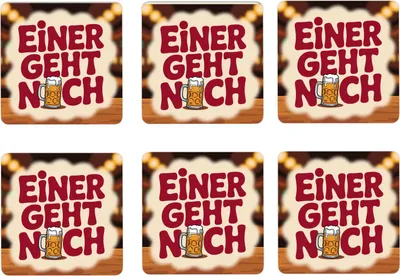 Produktbild von Einer geht noch 6er Set Untersetzer aus Holz
