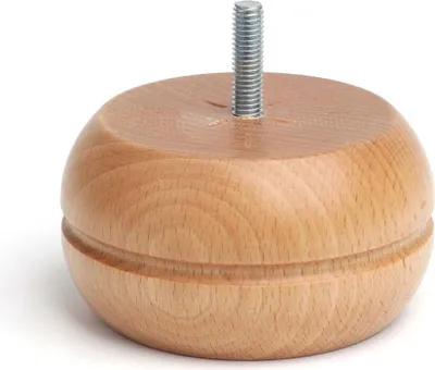 Obrázek produktu pro Nohy Rei 459 kruhové přírodní dřevo klasické (Ø 9 x 5 cm)