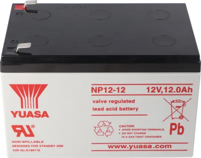 Produktbild von YUASA NP12-12 Akku Blei PB 12 Volt 12000mAh