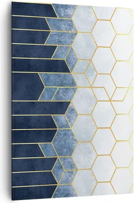 Produktbild von Bild auf Leinwand - Leinwandbild - Einteilig - Abstraktion Figuren Geometrisch - 70x100cm - Wand Bild - Wandbilder - Leinwanddruck - Wanddekoration - Leinwand bilder - Wandbild - PA70x100-5135