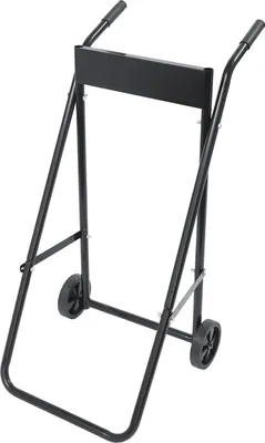 Produktbild von Außenborder Transportwagen - Motorständer - 40 kg Tragkraft - Für bis zu 30 PS - Kaltgewalzter Stahl und Gummi - 47×40×90 cm - Schwarz