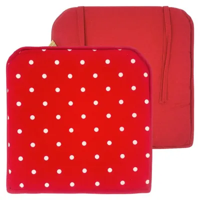 Produktbild von ARÔME HOME Sitzkissen Rot mit weißen Punkten, 40 × 40 × 1 cm