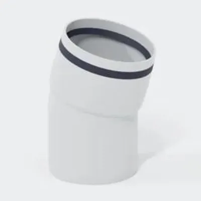 Produktbild von POLOPLAST Bogen, DN90, POLO-KAL 3S, PP-MD, Ø90mm, 15°, weiß, 1 Stk.