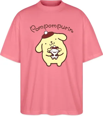 Produktbild von Spreadshirt Pompompurin & Muffin Verkleidet Oversize Uni T-Shirt, XXL, Pink