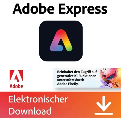 Produktbild von Adobe Express Premium 1Y ESD 3000 Generative Credits f.Firefly-KI - Software - Datensicherung/Komprimierung