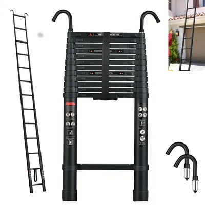 Obrázek produktu pro Teleskopická žebřík – Výsuvná hliníková žebřík – Výška 5 metrů – Nosnost 150 kg