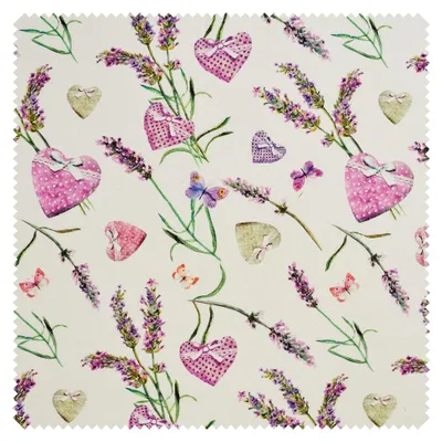Produktbild von Baumwollstoff Lavanda Motivstoff Breite 140 cm Motivgröße 2-19 cm Sommer 100% Baumwolle waschbar Meterware DIY Nähen