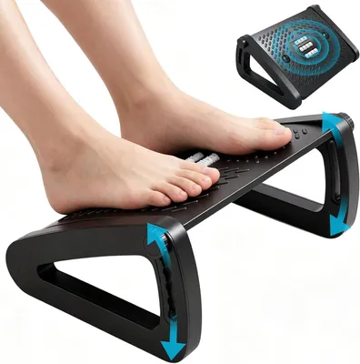 Productafbeelding van Voetsteun bureau, ergonomisch, hoogte verstelbaar, antislip, massagefunctie, voor kantoor