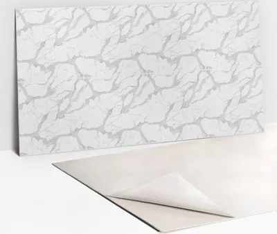 Produktbild von Dekorative PVC Wandpaneele - Küchenpaneele Rückwand hart Innenwand - 100 x 50 - weisser Marmor
