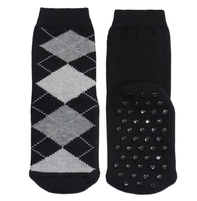 Produktbild von Kinder ABS-Socken aus Baumwolle Rhombus Schwarz Größe 23-26