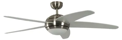 Obrázek produktu pro Stropní ventilátor Melton nikl / bílá 132 cm s osvětlením a dálkovým ovládáním