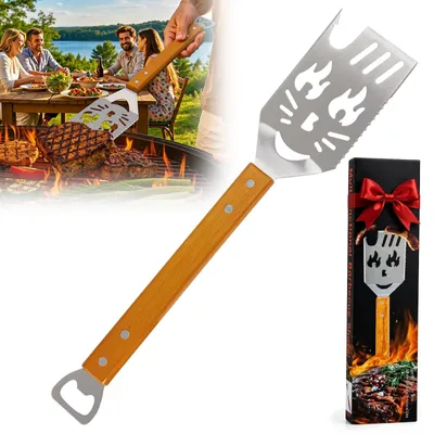 Obrázok produktu pre Grilovacia lopatka 8 v 1 s drevenou rukoväťou