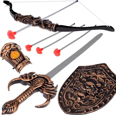 Image de ensemble chevalier arc épée bouclier chevalier costume ZA5291