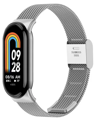 Produktbild von By Qubix Milanaise-Armband - Silber - passend für Xiaomi Smart Band 8 / 9 / 10