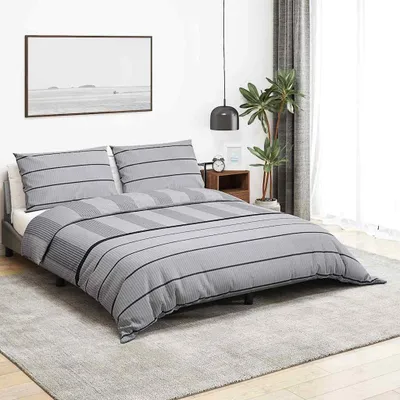 Zdjęcie produktu dla Komplet pościeli szary 200x220 cm bawełna