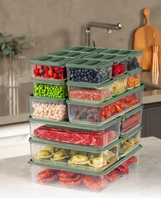 Immagine prodotto di Hermia Concept, YBLLA19LU - Verde, Set di contenitori (19 pezzi), 100% PLASTICA, Verde, 23 x 25 x 7 cm