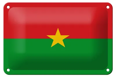 Produktbild von Blechschild Flagge Burkina Fasos 18x12cm Flag Burkina Faso