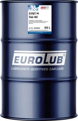 Produktbild von EUROLUB SYNT M für 5W-40 60 Liter Motoröl Motorenöl Longlife-01 9.55535-H2 9.55535-M2 229.3 229.5 LL-B-025 A40 PSA B71 2296 RN0700 RN0710 502 00 505