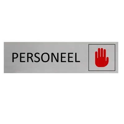 Produktbild von CombiCraft Aluminium Türschild mit Personeel  165x45mm