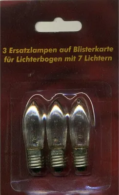 Produktbild von Ersatzlampen 3er 34V/3W E10 für 7er Lichterbogen innen XI11956