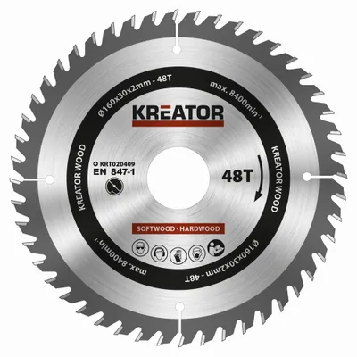 Produktbild von Kreissägeblatt Ø 160 x 30 x 2 mm 48 Zähne für Holz + 3 Reduzierringe