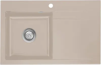 Produktbild von Spüle KeraDomo STEMA 80 in FANGO Becken links mit Handbetätigung