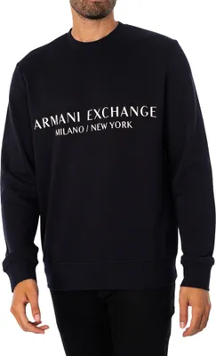 Produktbild von Armani Exchange Sweatshirt mit Markengrafik, Blau L