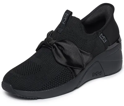 Produktbild von Skechers Women's A Wedge-Enzie Hands Free Slip-ins Sneaker, Schwarz/Schwarz, 40