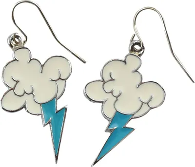 Produktbild von Ohrringe - Wolken mit Blitz weiß - blau