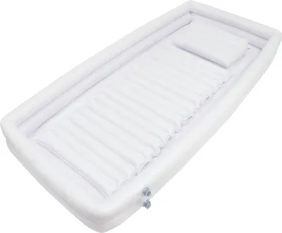 Produktbild von Aufblasbare Bettbadewanne - Badewanne - Elektrische Luftpumpe inklusive - Schnelles Aufpumpen 60 s - 195 x 90 cm - Für Erwachsene - Tragbar - Weiß