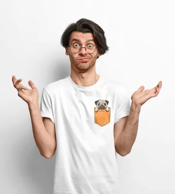 Produktbild von D&B Uni Polo  PO00028 Pug Pocket Weiß-Größe 4XL