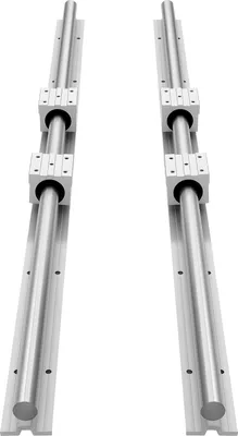 Zdjęcie produktu dla SucceBuy prowadnice liniowe SBR25, zestaw 2 z szynami o długości 1200 mm i 4 blokami ślizgowymi, w pełni podparty wał, odpowiedni do maszyn do cięcia, szlifowania, frezowania i wiercenia oraz innych zastosowań.