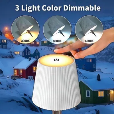 Produktbild von Tischlampe – Drahtlose Flaschenlampe – 3-farbig dimmbares LED-Licht – Berührungsempfindliche Steuerung – Stimmungslicht
