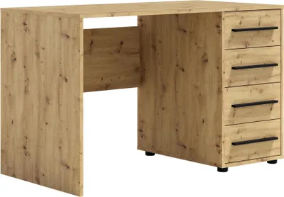 Produktbild von BETTSO Moderner Schreibtisch MAXIVO mit Schubladen Eiche artisan für das Schlafzimmer