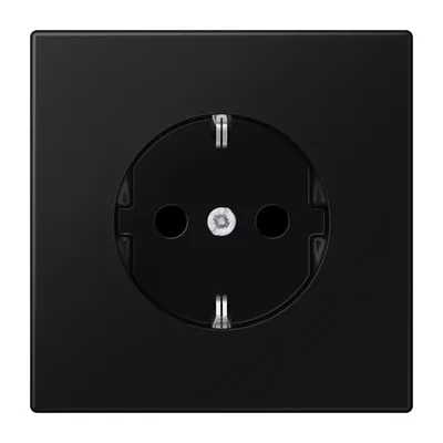 Image de Prise Jung SCHUKO®, 16 A, 250 V~, Safety Plus, en Duroplast laqué, série LS, grise, 1 pièce.