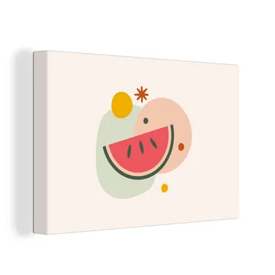 Obrázek produktu pro OneMillionCanvasses® Malba na plátně Nástěnná malba na plátně - Meloun - Ovoce - Pastelové barvy - 150x100cm