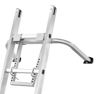 Zdjęcie produktu dla Stabilizator do drabin SucceBuy, 150 kg, stalowy hak do montażu na dachu, akcesoria do drabin z regulowaną szerokością i przedłużeniem do ściany, dystansery do drabin ściennych, wytrzymałe podpory do rynien